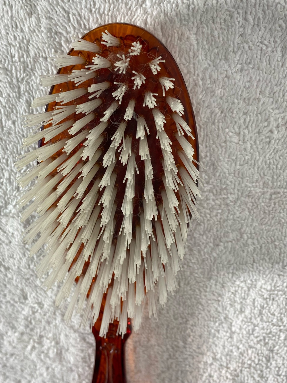 Vintage Avon Cameo Hairbrush W Faux Tortoise Shell Amber Tone Handle Grannycore - Picture 9 of 13